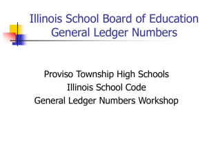 General Ledger Power Point - Proviso Township High Schools