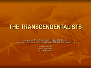 THE TRANSCENDENTALISTS