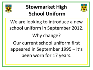 Stowmarket High School Uniform Option 1