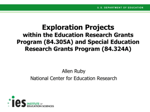 Grant Writing Presentation for Exploration Projects (Goal 1)