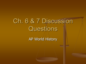Ch. 6 & 7 Discussion Questions