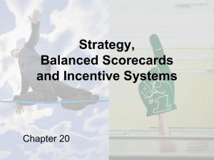 Chapter 20 - Strategy, Balanced Scorecards, and Incentive Systems