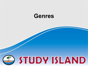 Study Island Characteristics of Lit Genres ppt