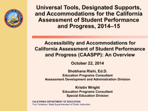 Accessibility and Accommodations Powerpoint