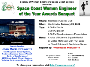 Banquet flyer - SWE Space Coast