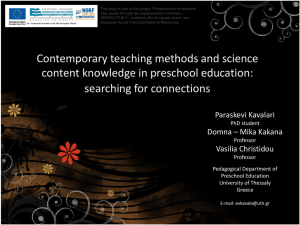 Presentation at the 4th World Conference of Educational Sciences