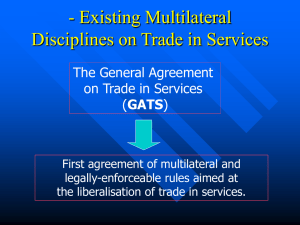 The General Agreement *on Trade in Services (GATS)