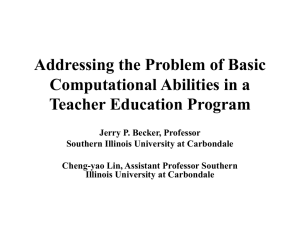 Addressing the Problem of Basic Computational Abilities in a