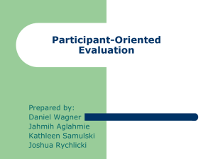 Participant-Oriented Evaluation