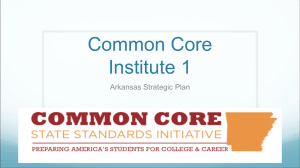 Institute #1 - Common Core Arkansas Home