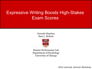 Expressive Writing Boosts High
