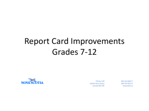 Report Card Improvements Grades 7-12