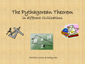 The Pythagorean Theorem in different Civilizations
