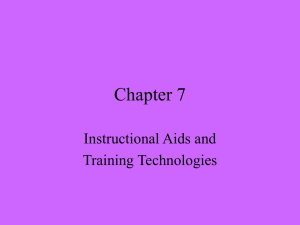 Chapter 7 Instructional Aids and Training Technologies
