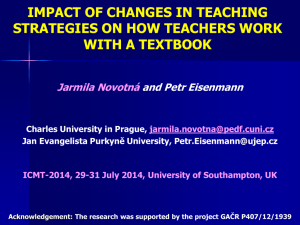 Impact of changes in teaching strategies on how teachers work with