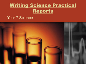 Writing Science Practical Reports