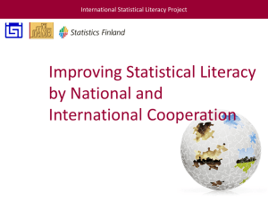 Improving statistical literacy by national and international