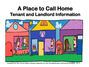 A PLACE TO CALL HOME - Prince Albert Literacy Network
