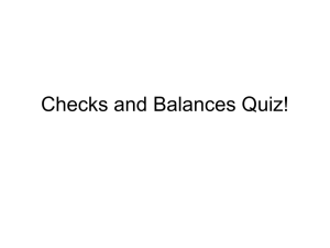 Quiz #4 (Checks and Balances)