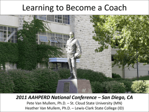 AAHPERD 2011 - Learning to Coach