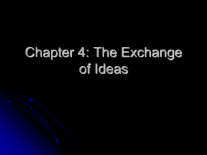 Chapter 4: The Exchange of Ideas