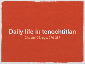 Daily life in tenochtitlan