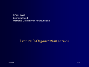 Econ6002meeting - Memorial University of Newfoundland