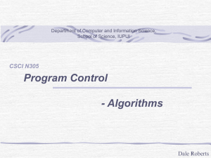 Algorithms - Computer & Information Science @ IUPUI