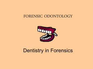 FORENSIC ODONTOLOGY - Red Hook Central School District