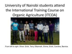 University of Nairobi students attend the International Training