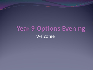 Year 9 Options Evening