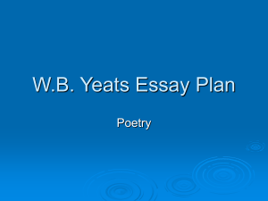 Yeats Sample Essay Plan