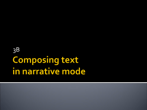 Composing text in narrative mode