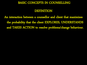 Basic Concepts in Counseling - Webs