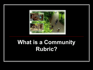 What is a Community Rubric?