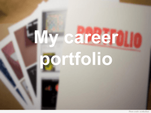 A career portfolio