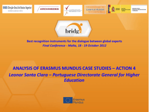 Diapositiva 1 - Erasmus Mundus