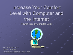 Increase Your Comfort Level with Computer and the Internet written