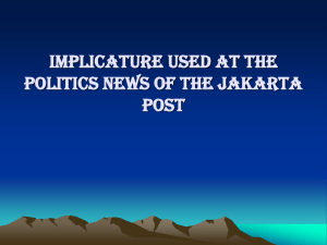implicature used at the politics news of the jakarta post