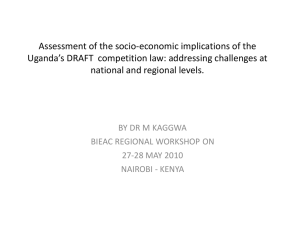 Assessment of the socio-economic implications of the Uganda`s