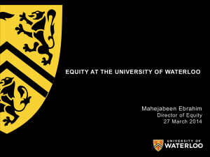 Equity - University of Waterloo