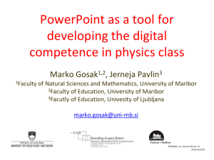 Primary and secondary school physics: utilization of the PowerPoint