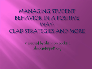 Classroom Management Tips: GLAD Strategies