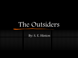 PowerPoint Presentation - The Outsiders