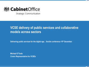 Michael O`Toole - VCSE delivery of public services and