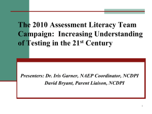 Assessment Literacy - Public Schools of North Carolina