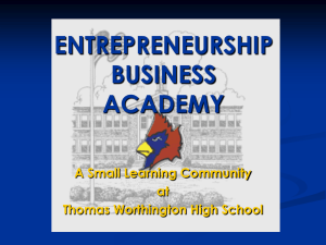 create an entrepreneurship business academy at your school