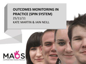 outcomes monitoring in practice (spin system)