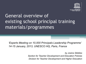 Leadership Training Plan-UNESCO Perspective