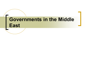 Governments in the Middle East